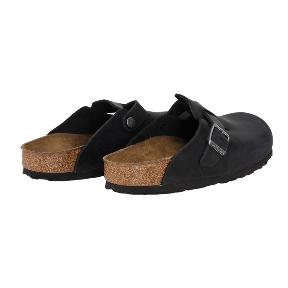 Birkenstock Boston BS Black Leather Size 37, US Women's 6, Men's 4 Regular Fit - Picture 11 of 11
